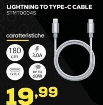 Euronics Stealth Lightning to Type-C Cable STMT0004S offerta