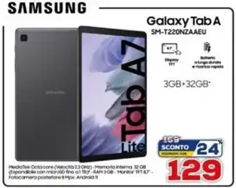 Euronics Samsung Galaxy Tab A SM-T220NZAAEU offerta