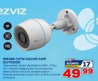 Euronics EZVIZ Color Cam Outdoor INE182 offerta