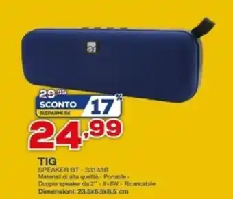 Euronics Xtreme Tig Speaker BT offerta