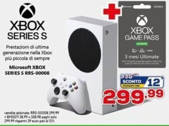 Euronics XBOX Series S RRS-00008 offerta