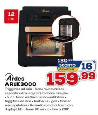 Euronics Ardes Friggitrice Ad Aria AR1K3000 offerta