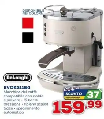 Euronics DeLonghi Macchina del Caffè EVOK311BG offerta