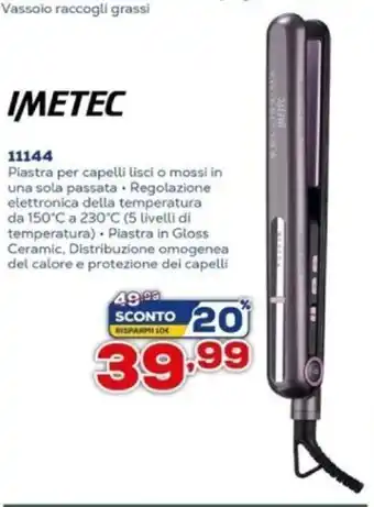 Imetec Piastra Per Capelli Lisi o Mossi 11144