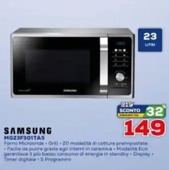 Euronics Samsung Forno Microonde MG23F301TAS offerta
