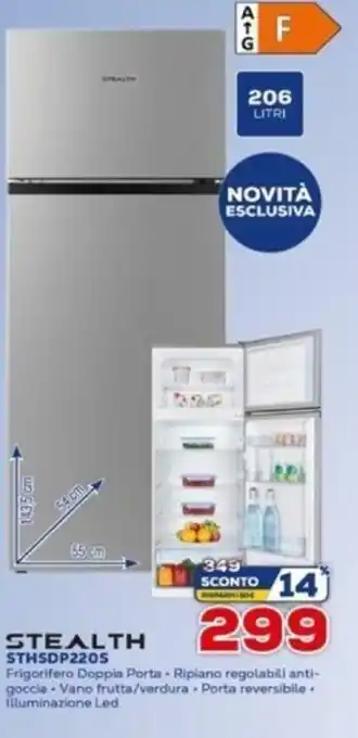 Euronics Stealth Frigorifero Doppia Porta STHSDP220S offerta