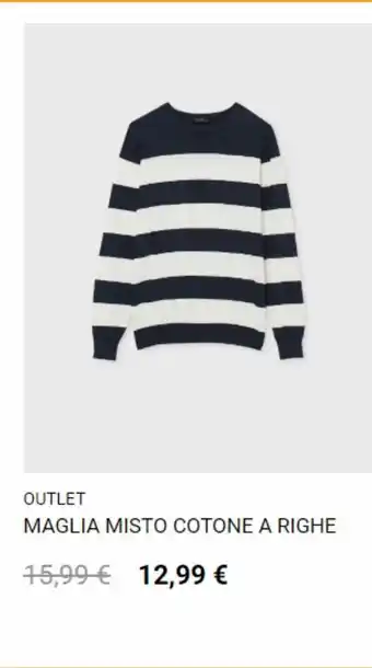 Maglia misto cotone a righe