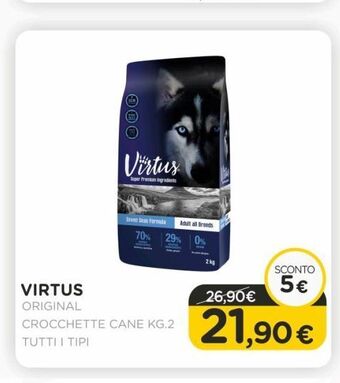 Arcaplanet Virtus original crocchette cane kg.2 tutti i tipi offerta