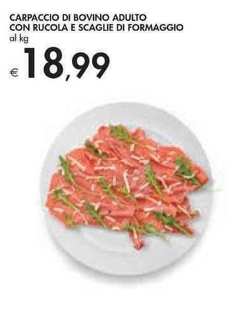 Bennet Carpaccio di Bovino Adulto con Rucola e Scaglie di Formaggio offerta