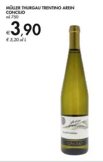 Bennet Müller Thurgau Trentino Arein Concilio ml 750 offerta
