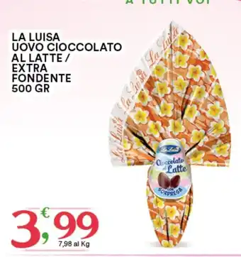Gecop La Luisa Uovo Cioccolato AL Latte/ Extra Fondente 500 gr offerta