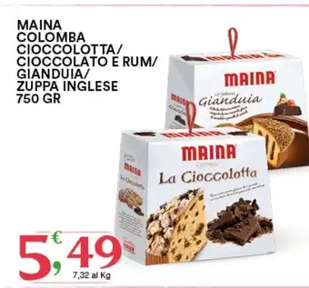 Gecop Maina Colomba Cioccolotta / Cioccolato E Rum/ Gianduia / Zuppa Inglese 750 gr offerta