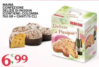 Gecop Maina Confezione Delizie Di Pasqua 750 gr + 75 cl offerta