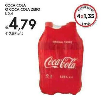 Bennet Coca Cola o Coca Cola Zero L 5,4 offerta