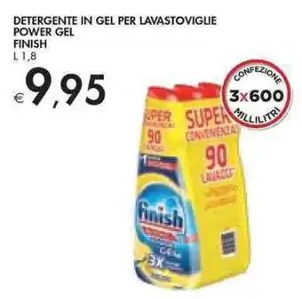Finish Detergente in Gel per Lavastoviglie Power Gel L 1,8