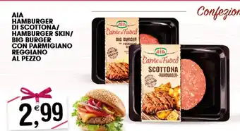 Gecop AIA Hamburger Di Scottona/Hamburger Skin/ Big Burger Con Parmigiano Reggiano Al Pezzo offerta