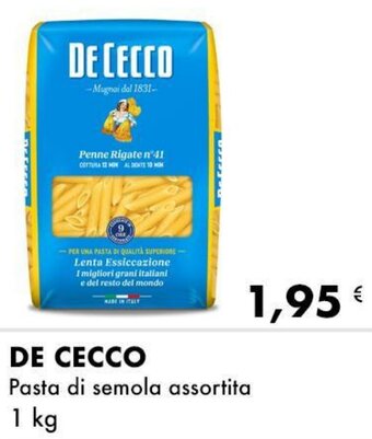 Iper Tosano De Cecco Pasta di semola assortita 1 kg offerta