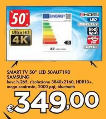 Bennet Samsung Smart TV 50" LED 50AU7190 offerta