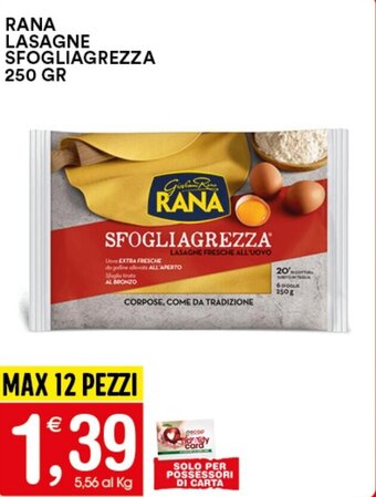 Gecop Rana Lasagne Sfogliagrezza 250 gr offerta