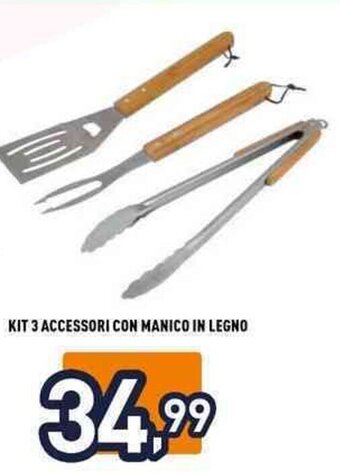 Unieuro Campingaz Kit 3 Accessori con Manico in Legno offerta