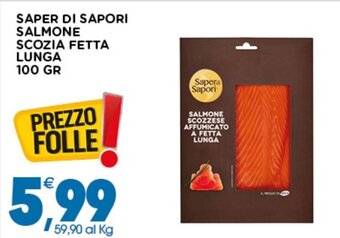 Gecop Saper di Sapori Salmone Scozia Fetta Lunga 100 gr offerta