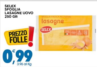 Selex Sfoglia Lasagne Uovo 250 gr