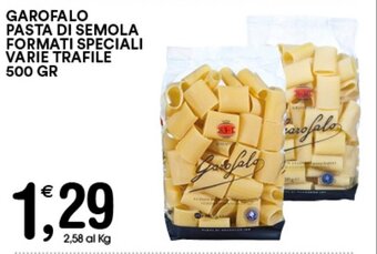 Gecop Garofalo Pasta di Semola Formati Speciali Varie Trafile 500 gr offerta