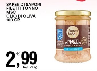 Gecop Saper di Sapori Filetti Tonno MSC Olio Di Oliva 180 gr offerta