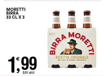 Gecop Moretti Birra 33 cl x 3 offerta
