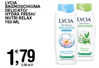Gecop Lycia Bagnoschiuma Delicato/Hydra Fresh/Nutri Relax 750 ml offerta