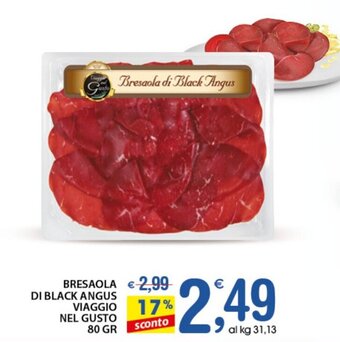 Qui Discount Bresaola di Black Angus Viaggio Nel Gusto 80 gr offerta