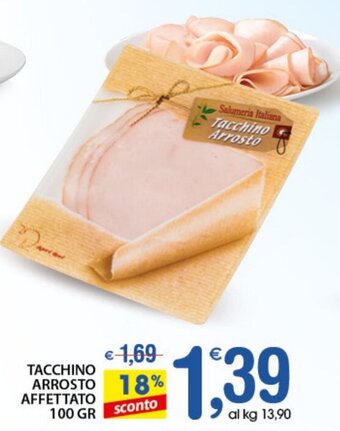 Qui Discount Tacchino Arrosto Affettato 100 gr offerta
