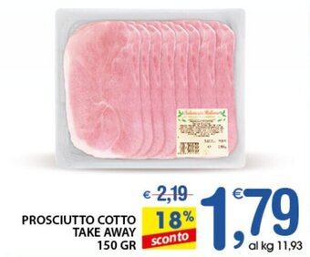 Qui Discount Prosciutto Cotto Take Away 150 gr offerta