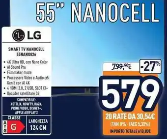LG Smart TV Nanocell 55NAN0826