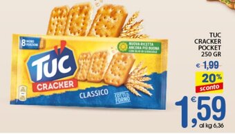 Qui Discount Tuc Cracker Pocket 250 gr offerta