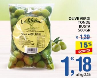 Olive Verdi Tonde Busta 500 gr