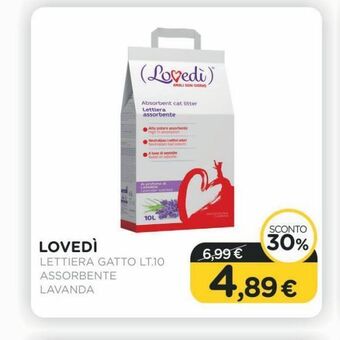 Arcaplanet Lovedi lettiera gatto lt.10 assorbente lavanda offerta