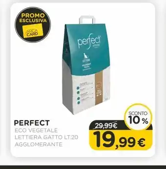Arcaplanet Perfect eco vegetale lettiera gatto lt.20 agglomerante offerta