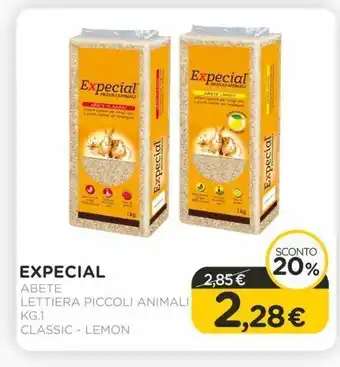 Expecial abete lettiera piccoli animali kg.1 classic - lemon