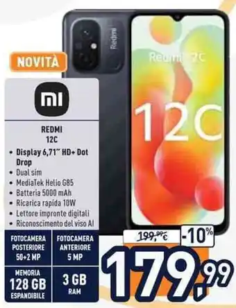 Unieuro Redmi 12 C offerta
