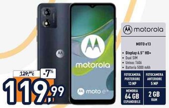 Unieuro motorola Moto e13 offerta