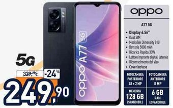 Unieuro oppo A77 5G offerta