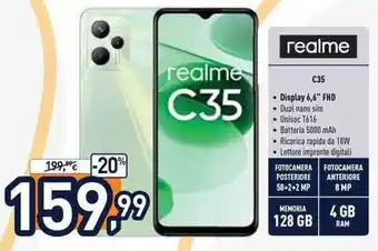Unieuro realme C35 offerta