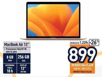 Unieuro MacBook Air 13'' offerta