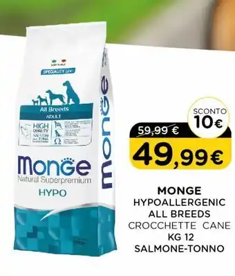 Monge all breeds adult hypo con salmone e tonno