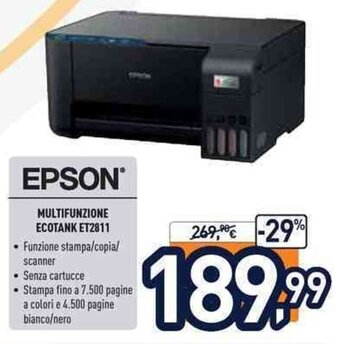 Epson Multifunzione Ecotank ET2811