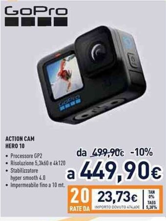 Unieuro GoPro Action Cam Hero 10 offerta