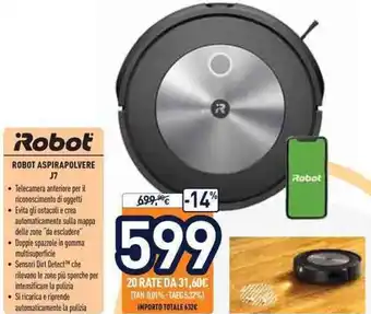 Unieuro Robot Aspirapolvere J7 offerta