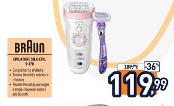 Unieuro Braun Epilatore Silk-Epil 9-870 offerta