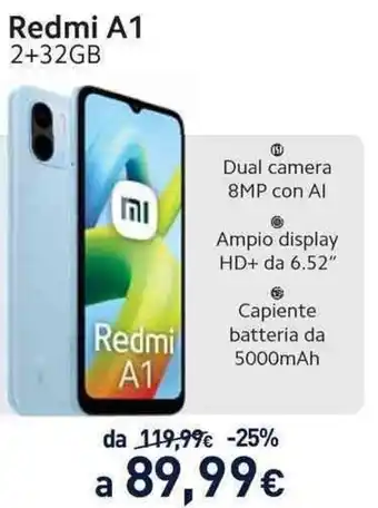Unieuro Redmi A1 offerta